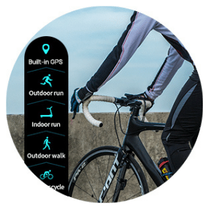 GPS内蔵でウォーキングやサイクリングなどさまざまなトレーニングをサポートしてくれる